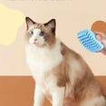 thumbnail image 4 of Cepillo de baño para mascotas con dispensador de jabón - Herramienta de peluquería de silicona para perros y gatos, elimina el pelo suelto, masaje y lavado, azul, 4 of 6