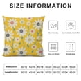 thumbnail image 5 of PHYHOO  Hello Sunshine Yellow Throw Pillow Covers,  Home Sweet Home Daisy Stripes Cushion Case for Sofa Couch, 5 of 5
