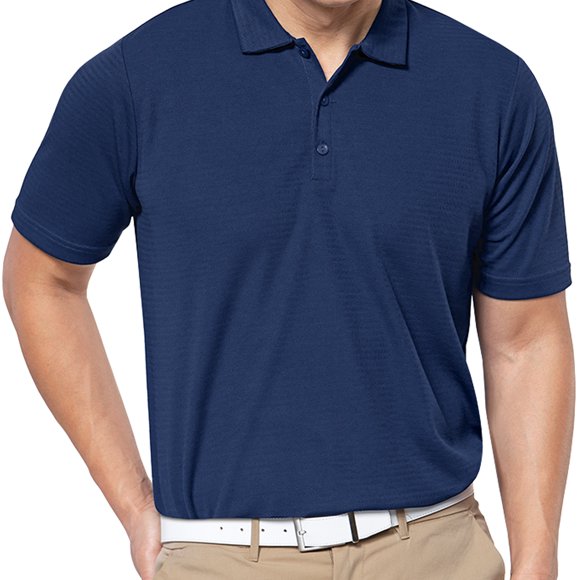 Antigua Chemise de Polo de Performance en Tricot Texturé pour Hommes Avalon, Grand Marine