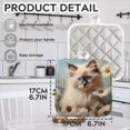 thumbnail image 2 of Bahomeck Pot Holder 4Pcs,Cute Ragdoll Cat Surrounded By White Daisies Square Heat Resistant Hot Pads For Kitchen Cooking Oven With Hanging Loop Potholder Easy To Store, 2 of 5