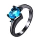 thumbnail image 2 of Love Aquamarine Zircon Black Metal Anillo en forma de corazón Joyería de compromiso de boda Wmkox8yii fajkfhkj2990, 2 of 6