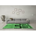 thumbnail image 3 of Ahgly Company Indoor Square Abstract Emerald Green Modern Area Rugs, 7' Square, 3 of 4
