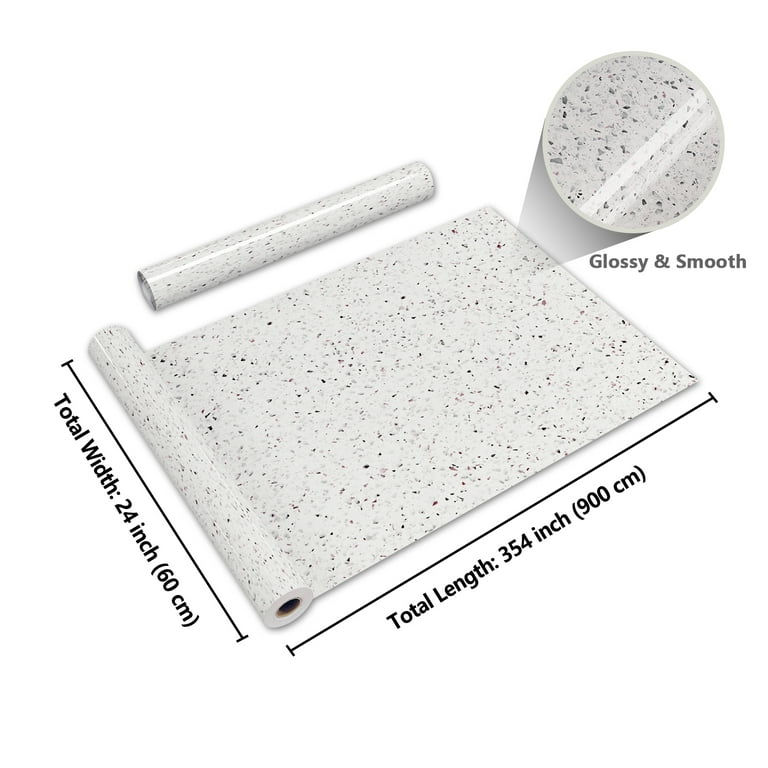 CRE8TIVE White Glitter Wallpaper Stick and Peel 24x354 Large Size Glossy  White Contact Paper Self Adhesive Removable Sparkle Vinyl Paper Waterproof  for Bedroom Bathroom Kitchen Countertop Cabinet 