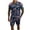 Navy, variant on jsaierl Men's 4th of July Outfits 2 Piece Patriotic Red White and Blue Graphic Tees Regular Fit Round Neck Top and Plus Size Drawstring Shorts Sets Track Suits