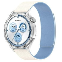 Magnetic Watch Band for Samsung Galaxy Watch 4 44mm Bands for Women Men, Sports Silicone Magnetic Strap Replacement Texture Loop for Samsung Galaxy Watch 4 44mm, Whiteblue