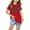 Red, variant on Tdoqot Girls 4th of July Shirts- Summer T Shirts Short Sleeve Fashion Cotton Kids Clothes Tops Blue Size 3 T