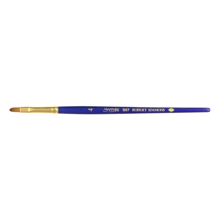 Robert Simmons Sapphire Brush, Filbert,- Short Handle, 4
