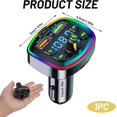 thumbnail image 5 of Bluetooth FM Transmitter for Car, Aux Accessories PD18W4.8A MP3 Music Player, Hands Call, Bluetooth 5.0, 2 USB Ports, 1 TypeC, 5 of 5