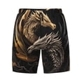 thumbnail image 4 of Lsque Mens Swim Trunks Vintage Metal Dragon Pattern - Bathing Suit Compression Liner - Beach Swim Shorts Swimwear - (S-3XL) - Stretch Quick Dry -XX-Large, 4 of 9