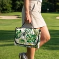 thumbnail image 4 of Pzuqiu Tropical Leaves Quilted Golf Cart Seat Cover | 2-Person Universal Fit with 4 Pockets | Non-Slip Protective Accessory for Golfers, 4 of 9