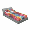 thumbnail image 3 of Colorful Bedding Set with Sheet & Covers, Abstract Modern Art Expression Pattern Vector Illustration Design Artwork Print, Printed Bedroom Decor 2 Shams, 4 Sizes, Multicolor, by Ambesonne, 3 of 3