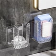 thumbnail image 6 of Kitchen Wipes Storage Box, Topboutique Wipes Holder for Bathroom, Wall-Mounted Tissue Box, Non-Slip Clear Wipes Dispenser, Wipe Container, Punch-Free Tissue Box for Kitchen Bedroom Bathroom, 6 of 9