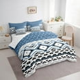 thumbnail image 3 of Manfei Bohemian Aztec Twin Bedding Sets 7-Piece for Teens Boys Girls,Polka Dots Bedding Comforter Set Microfiber,Hippie Tribal Breathable Sheet Sets,Ultra Soft Home Decor,Reversible, 3 of 8