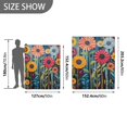 thumbnail image 6 of Yayeee Throw Blanket for Couch Soft Warm 50" x 60" Sofa Chair Bed Decoration, Orange Colorful Flowers, 6 of 7