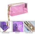 thumbnail image 3 of Bolsa de maquillaje transparente portátil para baño, vacaciones y organización, 3 of 5