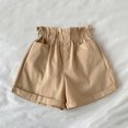 thumbnail image 2 of Jalioing Girls Summer Shorts Ruffle High Waist Wide Leg Cotton Shorts Lightweight Plain Casual Loose Shorts, 2 of 3