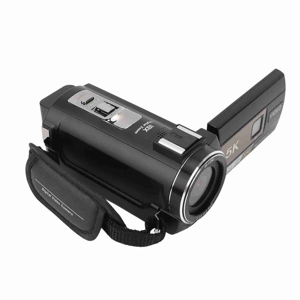 Cámara Grabadora De Vídeo, Cámara De Vídeo Digital Con Zoom 18X, Rotación De 90 Grados, Pantalla Táctil De 3 Pulgadas, 5K HD Con Parasol Para Vlogging