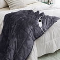 thumbnail image 5 of MEUDYT Heated Weighted Blanket for Adults, Flannal Sherpa Electric Weighted Blankets, 50.1"x 60.1", 13lbs, Grey, 5 of 8