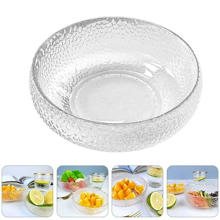 Sparsain 1 x Glass Fruit Salad Bowl Dessert Container Tableware (Clear)