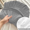 thumbnail image 4 of King Size Fitted Sheet Set - Grey Ombre 3 Piece Bedding Sets 16" Deep Pocket Fitted Sheet with 2 Pillowcases, Farmhouse Gray Gradient Modern Art Brushed Microfiber Hotel Luxury Bed Sheets, 4 of 9