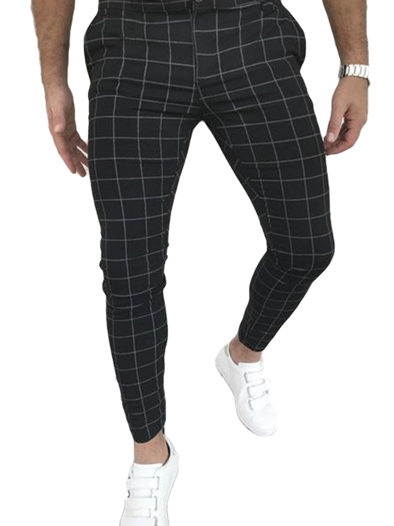 mens high waisted skinny trousers