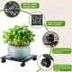 thumbnail image 2 of Soportes para Plantas de Metal Cuadrados con Ruedas, Soporte Grande de Hierro con Ruedas, Plataforma rodante para Plantas, Base con Ruedas para Interi, 2 of 8