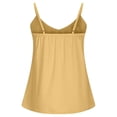 thumbnail image 4 of Wuxian Women'S Carnival Glittering Sequin Tank Top Solid Color V-Neck Sleeveless Spaghetti Strap Sparkling Slim Fit Sparkly Fashionable Camisole Evening Party Clubwear Business Casual Outfits,Gold,L, 4 of 6