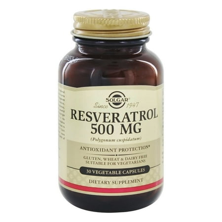 Solgar - Resveratrol 500 mg. - 30 Vegetarian Capsules