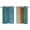 Blue Brown, variant on Teal Brown Blue Wooden Kitchen Curtains Small Short 39 Inch Length, Farmhouse Vertical Striped Art Grommet Top Bedroom Living Room Curtains, Light Filtering Cafe Curtain Drapes 2 Panels Set 55''x39''