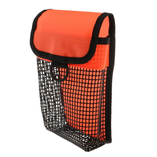 Bolsa de buceo Bolsa de carrete de carrete de de nylon Portador de boya con clip giratorio - naranja Sharpla Bolsa de malla de marcador de seguridad SMB