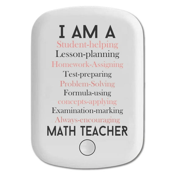 DistinctInk Magnetic Battery Pack, 5000 mAh Wireless Portable Charger with USB-C Cable, Compatible with MagSafe iPhone 14 / 13 / 12 Series - Teacher Student Helping Homework Encourage