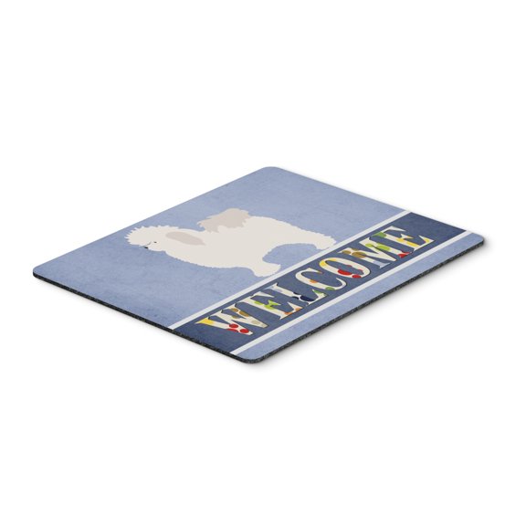 Bolognese Welcome Mouse Pad Hot Pad or Trivet Blue