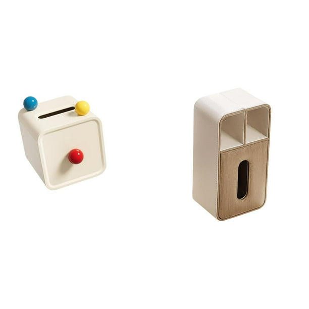 Porta pañuelos,Dispensador de servilletas y porta pañuelos con tapa para caja de pañuelos,Caja moderna para guardar pañuelos faciales y servilletas,caja de pañuelos,Funda para caja de