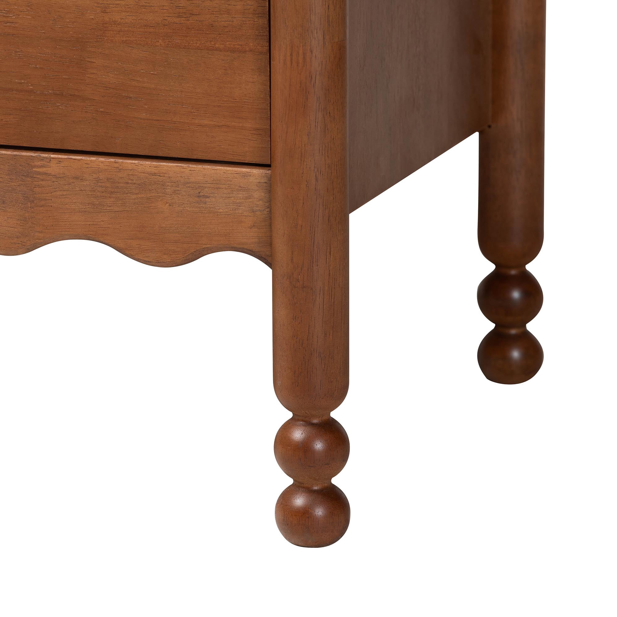 Baxton Studio Hoffman Modern Farmhouse Bedroom Set, King, 4-Piece, Walnut Brown