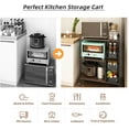 thumbnail image 4 of KnightCraft Rolling Microwave Cart with Storage, Kitchen Cart with 3 Shelves and 3 Drawers, Rustic Brown, 4 of 7