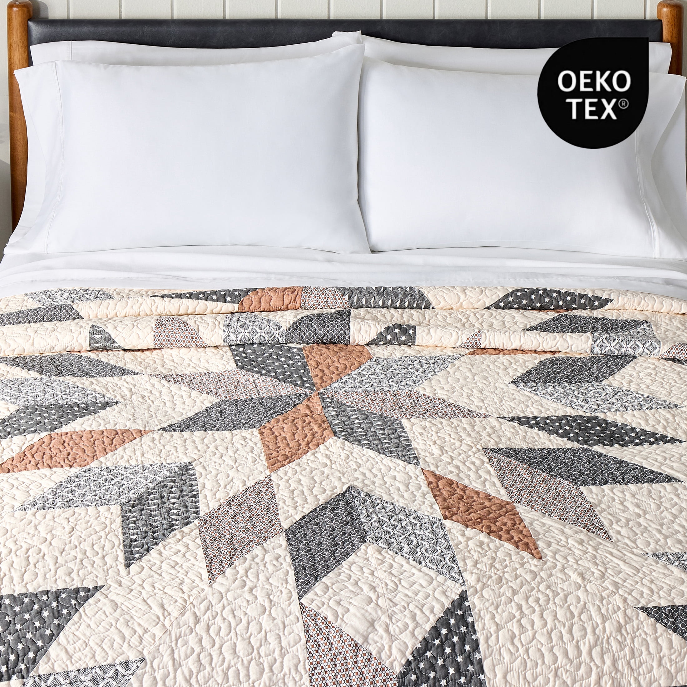 Better Homes & Gardens Starburst Patchwork Cotton Quilt, King Bedding