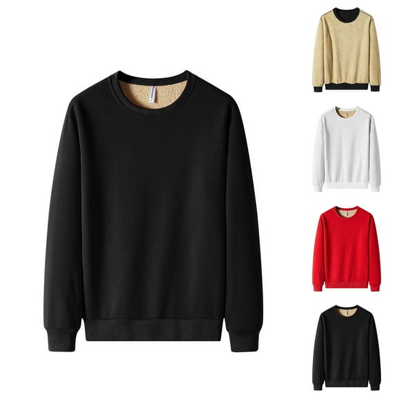 Miluxas Mens Wool Base Layer Long Sleeve Undershirts Crewneck thermal Shirt White