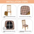 thumbnail image 4 of Red and Green Plaid Christmas Seat Covers for Dining Room Chairs Set Of 4,Stretch Printed Washable Chair Seat Cover with Elastic Ties and Button,Removable Waterproof Couch Cushion Covers, 4 of 6