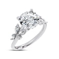 thumbnail image 2 of Eterna Jewel 1.9 Ct Round Cut Diamond Engagement Ring for Women - Nature-Inspired Design with Lab Created Diamond in 14K White Gold Plated Metal - Exquisite Bridal Jewelry for Her - Gift for Wife, 2 of 3