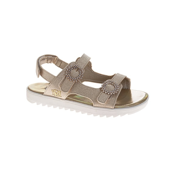 Badgley Mischka Little and Big Girls Double Buckle Embellished Sandals