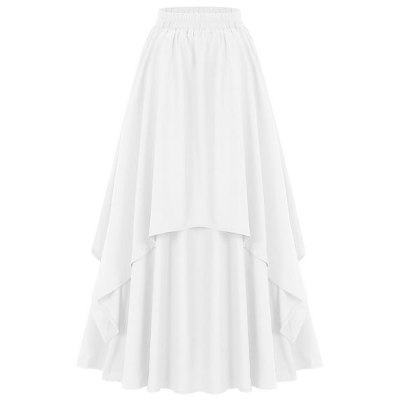 Women Dress Skirt Retro Double Layer Skirt
