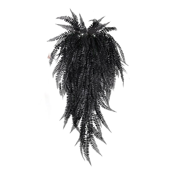 Black Persian Leaf Hanging Vine Gothic Style Artificial Greenery for Halloween Home Decor