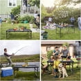 thumbnail image 2 of Nice C Folding Table Adjustable Height, Portable Camping Table with Mesh Bag Lightweight, with Carry Handle for Outdoor, Beach, Picnic, Festival, Indoor, Office (47.3” x 23.7“ x 14.7”/24.2“ Black), 2 of 5