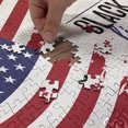 thumbnail image 4 of Ambesonne Black Lives Matter Jigsaw Puzzle Durable Cardboard, Brush USA Flag, 1000 pcs, Dark Pink and Lavender, 4 of 5