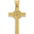 thumbnail image 5 of 14K Two-Tone St. Benedict Medal Crucifix Cross Pendant Made In Mexico k5564, 5 of 6