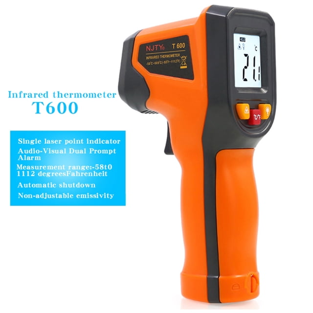 T400A T600A High Precision Infrared Thermometer, Water Thermometer, Baking and Kitchen Industrial Thermometer (T600)