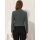 thumbnail image 4 of INSPIRE CHIC Día de San Patricio Chaqueta Corta Casual De Negocios De Oficina De Trabajo Sin Cuello Para Mujer Gris Profundo XL, 4 of 5