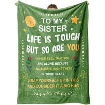 Sister Gifts Blanket, Sister Birthday Gifts, Sister Gifts from Sister, Gifts for Sister on Mothers Day, Christmas, Sisters Day Gifts, to My Sister Blanket, 60" x 50" (Navy Blue)