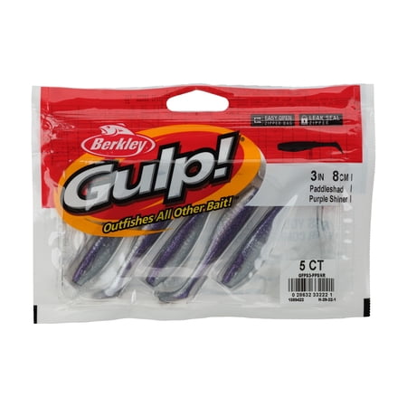 Berkley Gulp!® Paddleshad 3 in Swimbaits Purple Shiner (5 Count)