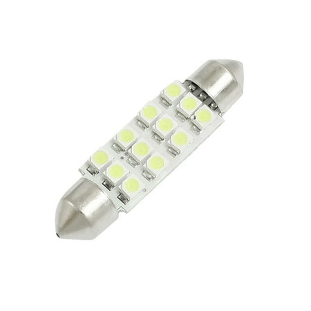 - Unique Bargains Festoon 41mm 1210 SMD 12 White Light Dome Map Bulb Lamp DC 12V
